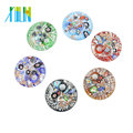 New Fashion Millefiori Flat Round Lampwork Glass Charm Pendants for Necklace 12pcs/box, MC0014